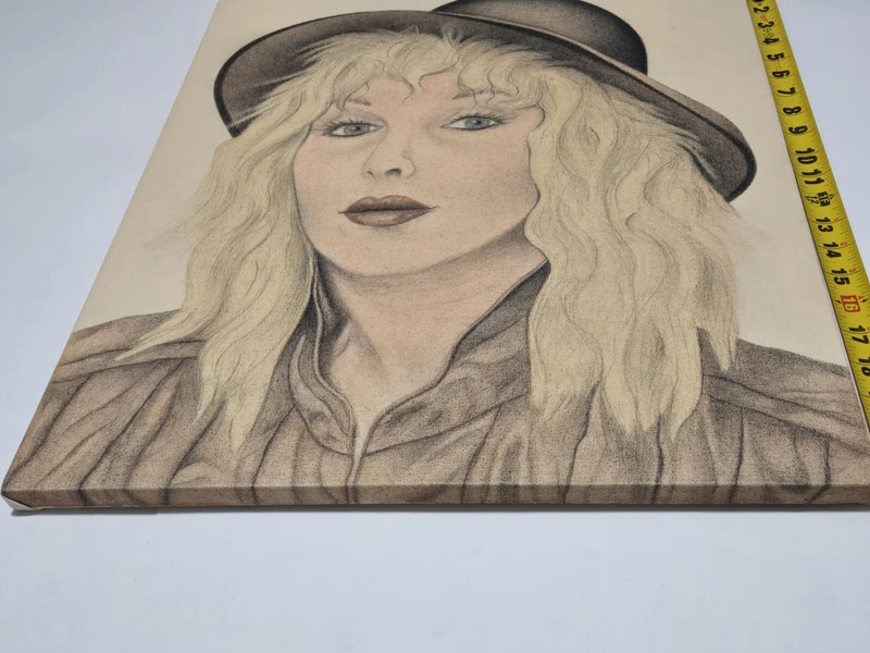 Stevie Nicks "Fleetwood Mac" Singer Original Painting On Canvas 19x22 OOAK gallery