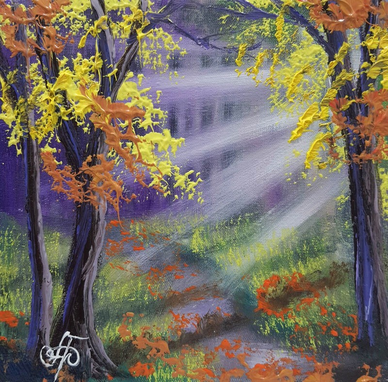 Landscape Original Hand Painted Wall Art Home Decor Autumn Gift Ukrainian Artist