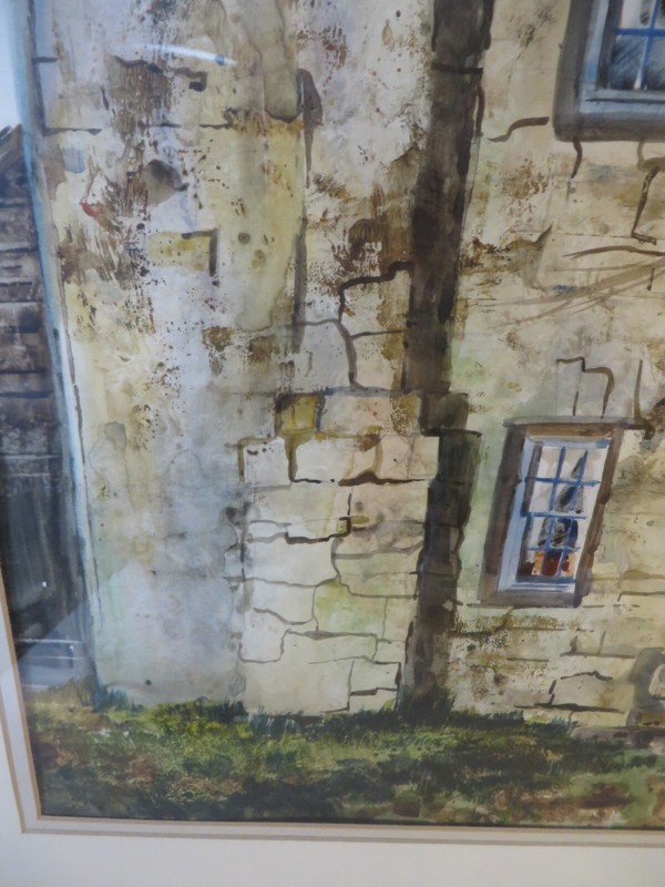 JANE E. JONES ORIGINAL WATER COLOR REKNOWED DALLAS ARTIST FRAMED 13 1/2" X 19" gallery