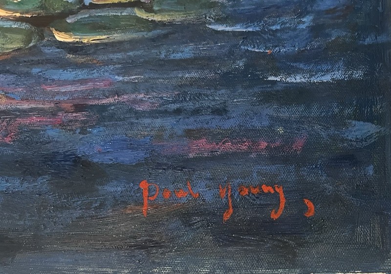 Claude Monet Water Lilies Hand Painted Oil Painting On Canvas Signed 27 X 23 gallery