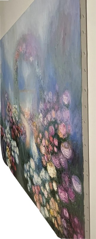 YOLI, Yolanda Razzeto. ￼ 40 X 50 Vintage Oil On Canvas, 1995, Beautiful Moment gallery