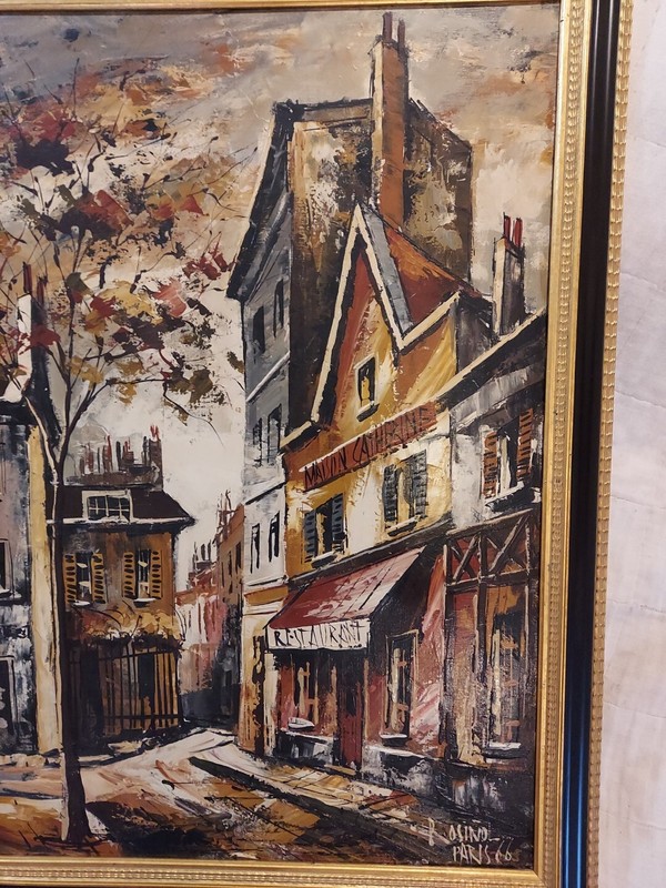 1966 ROSINOL Original Impasto Oil Painting - Vtg/Signed/COA/Framed 24"x32.5" gallery