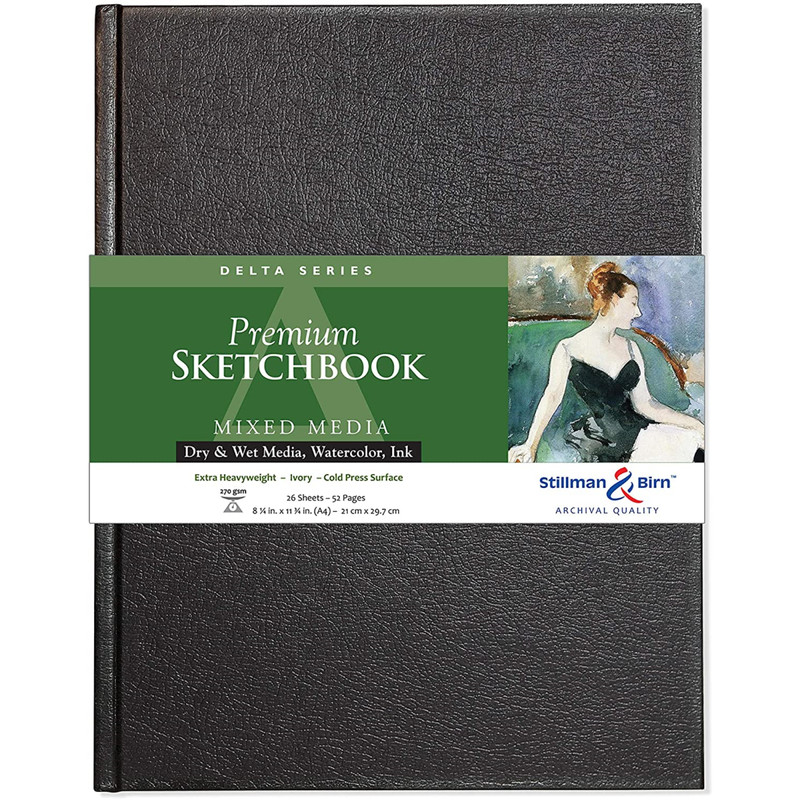 Stillman & Birn Delta Hardbound Mix Media Sketchbook Cold Press 26 Sheet 270GSM