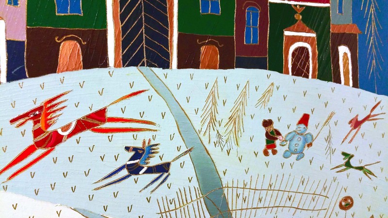 Yuri Gorbachev Original Masterpiece Painting "Troika" oil on canv, gold bronze gallery
