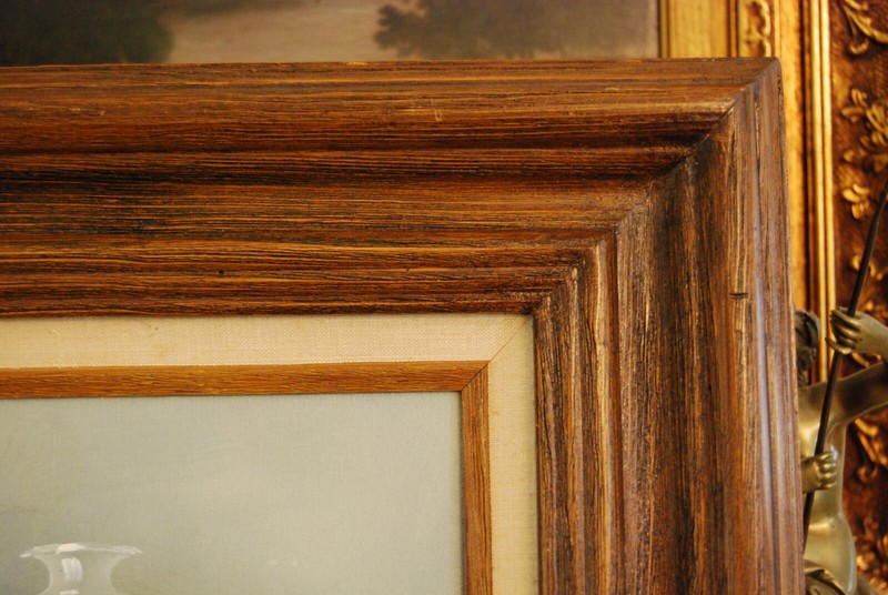 VTG FRAMED SIGNED ORIGINAL OIL FRUITS & VASE A STILL LIFE ARTIST C. JOHN WALLACE gallery