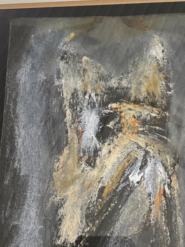 Vintage Framed 1950s - 60s Original ABSTRACT Painting gallery