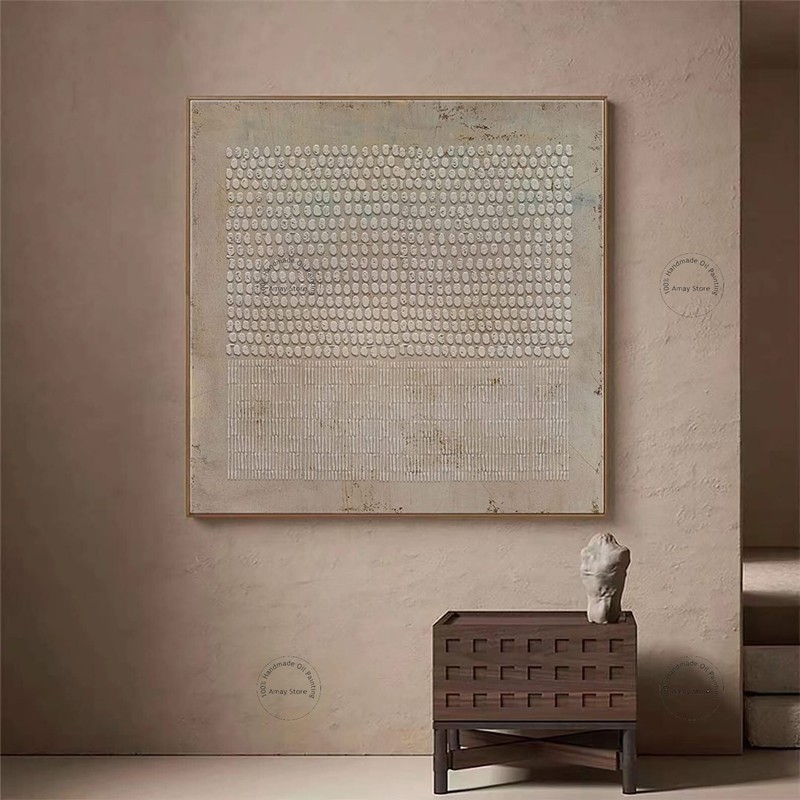 Wabi-Sabi Wall Art brown abstract wall art brown painting Gunge Dark Pastel Geom