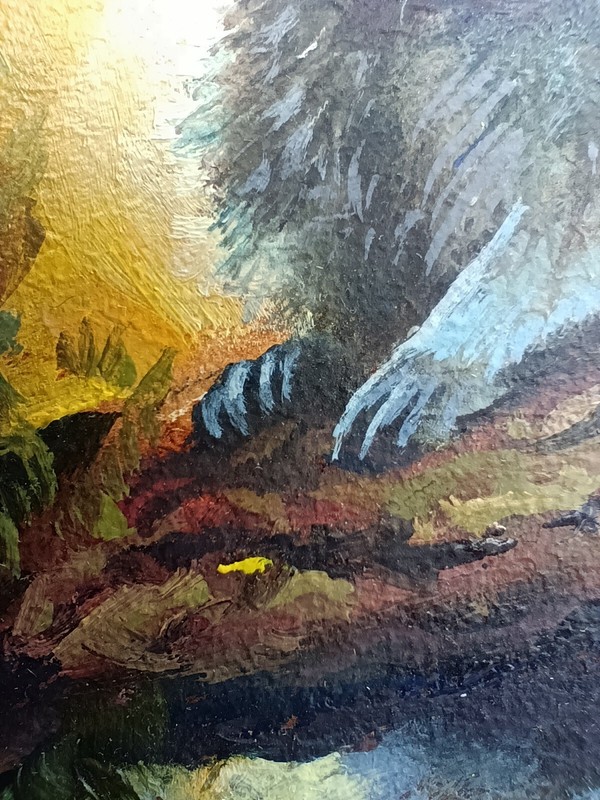 Original Oil Painting Raccoon Art Animal Raccoon Painting 4x6 inches gallery