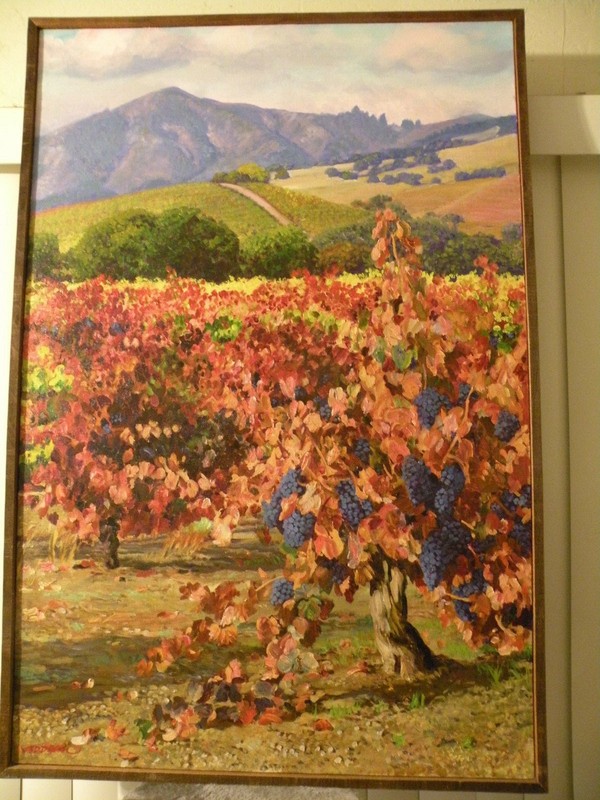 TIMOTHY D DIXON «READY TO PICK» ORIGINAL OIL PAINTING 28″x42″ NAPA SONOMA VALLEY