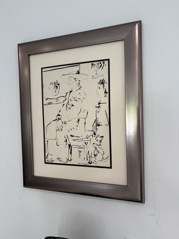 Pablo Picasso Lithograph Hand Signed & Stamped 1900-1970s Matted & Framed gallery