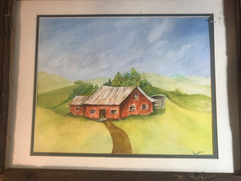 Vintage F.P Daar? "Farmhouse Scene" Watercolor Painting - Signed And Framed gallery