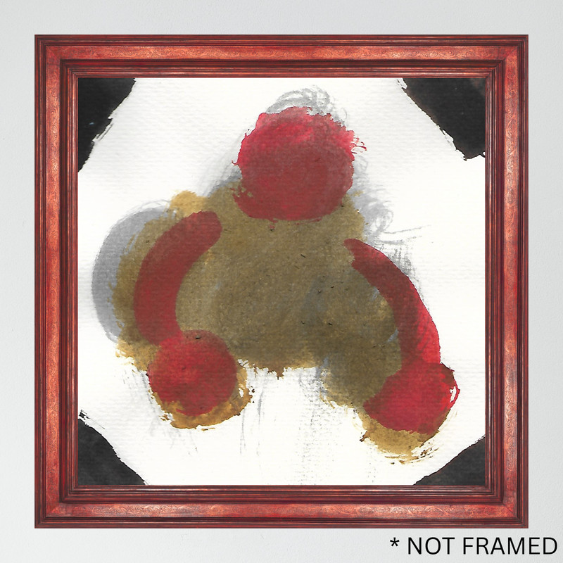 «lil’ mans» Teagan Reasor Original Abstract Painting Acrylic 6×6 SHLERM ARTS