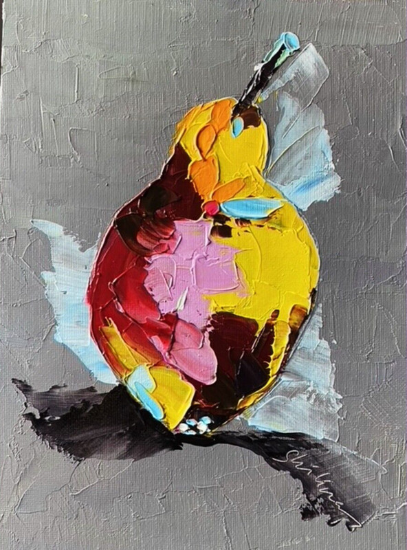 CANVAS ORIGINAL Oil Painting Still Life Original Art Fruits Painting Kitchen