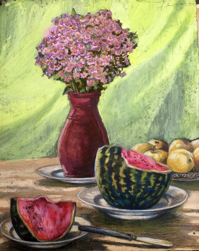 Oil Painting Unframed Holiday Cherkas A Signed Artwork Kitchen Decor Art n470