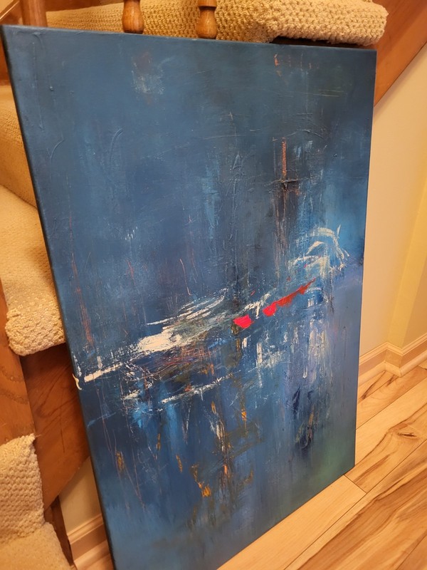 Outsider Art Piece "Amass Simplicity" 36x24 Inch LARGE BEAUTIFUL ABSTRACT... gallery
