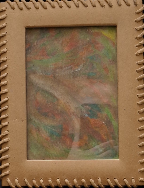 Watercolour Abstract Autumn Mood Decorative Cardboard Frame Back Glass 18x23cm gallery