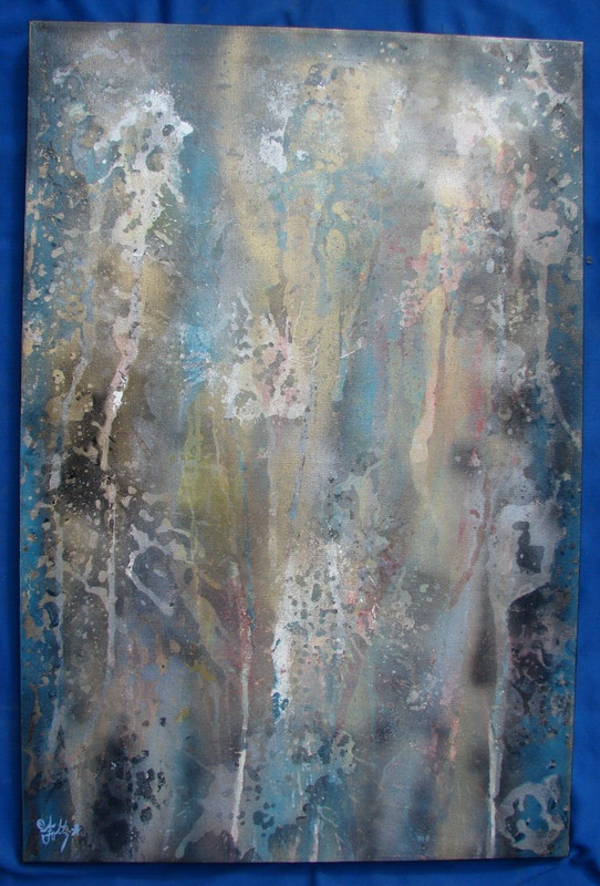 Modernist LARGE ABSTRACT PAINTING Expressionist MODERN ART CLIMAX by FOLTZ gallery