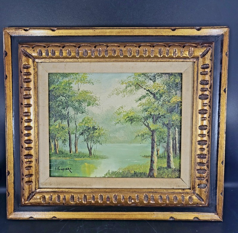 Irene Cafieri Signed Original Oil Painting 14×15.8in