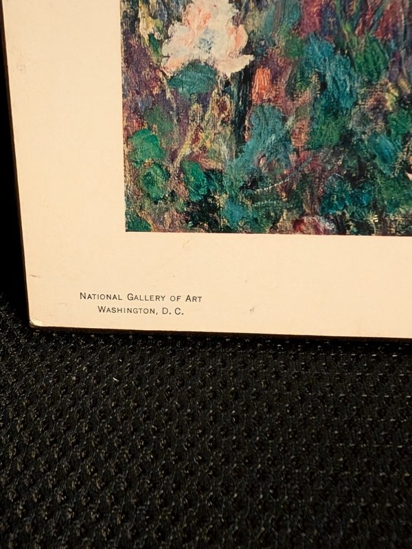 Framed Print Signed "A Girl With A Watering Can" RENOIR Chester dale collection gallery