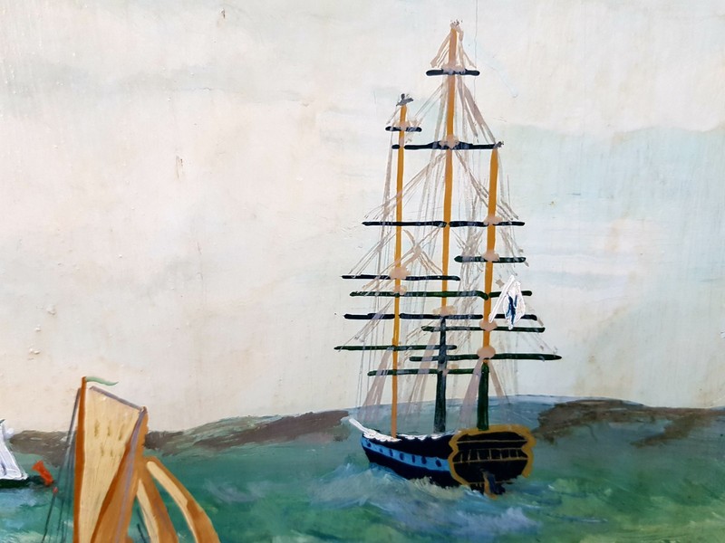No.: 1013 oil painting artwork frame painting oil painting seafaring sea ships gallery