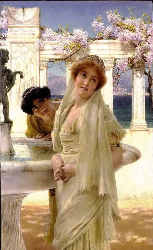 Oil painting sir lawrence alma tadema – a difference of opinion young couple art