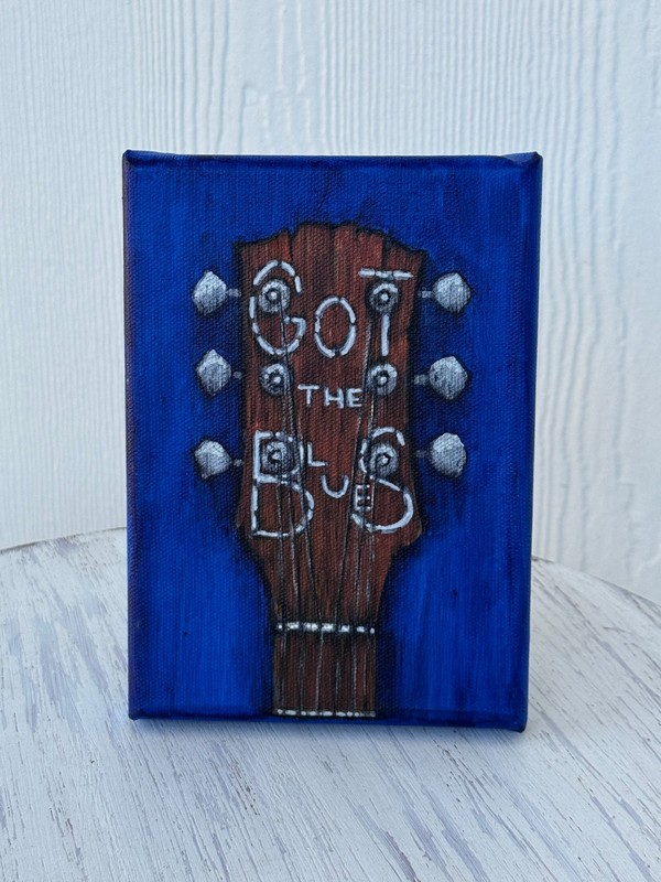 Guitar Art Painting of Guitar Artwork Wall Art Guitar Player Gift Guitar Canvas gallery