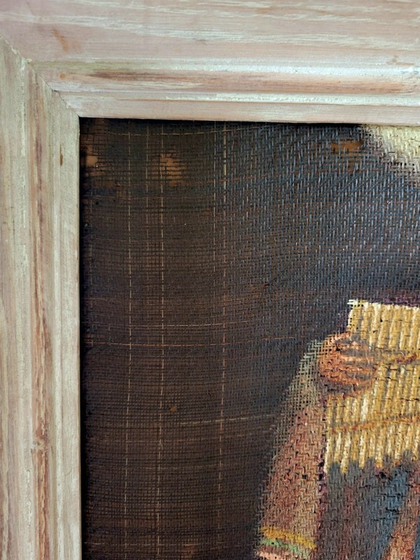 VTG 1940s-1950s Indigenous Folk Art Horsehair Oil Paintings (Otavalo, Ecuador) gallery