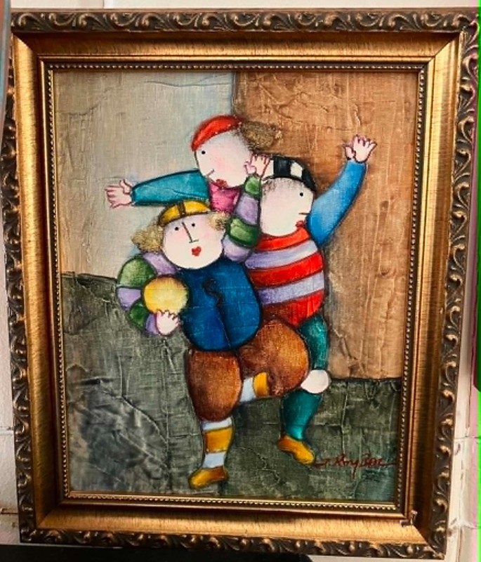 3 J.Roybal Paintings In Beautiful Frames