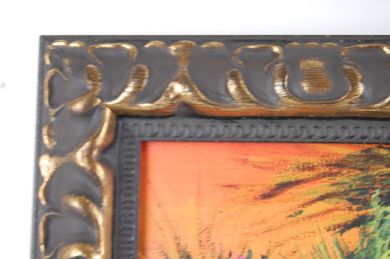 Original Adriana Moreira Two Everglades Palms Modern Acrylic Oil Painting 12X16 gallery