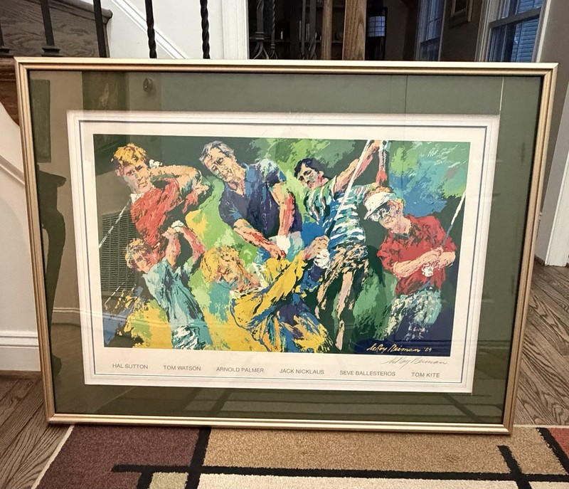 LeRoy Neiman Signed Golf Winners Serigraph Framed Limited Edition Artwork gallery