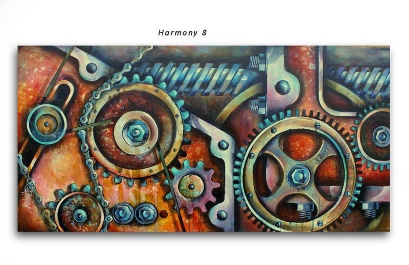 steam punk art mechanical machine gears pulleys man cave