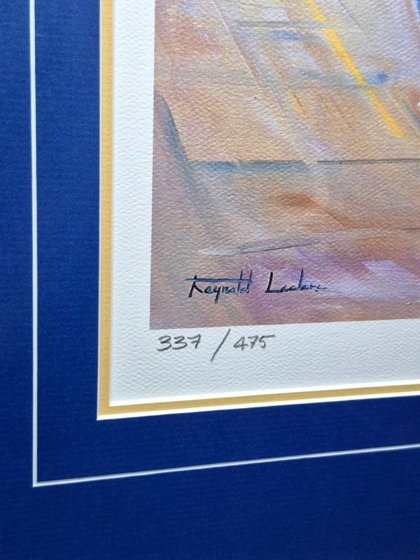 Raynald Leclerc Signed Lithograph 337/475 Framed 16x20 Mat Glass Canadian Art gallery