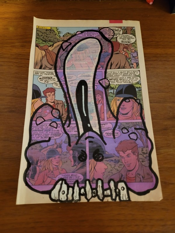 Original Art Alien Monster Purple Freakshow Oddity Bad Teeth Cartoon Lowbrow... gallery