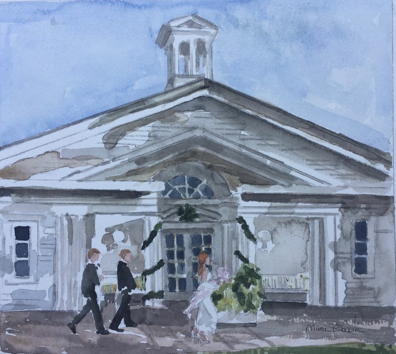 NORMAN ROCKWELL MUSEUM, STOCKBRIDGE, MA / ORIGINAL WATERCOLOR / 12″ H X 16″W / M