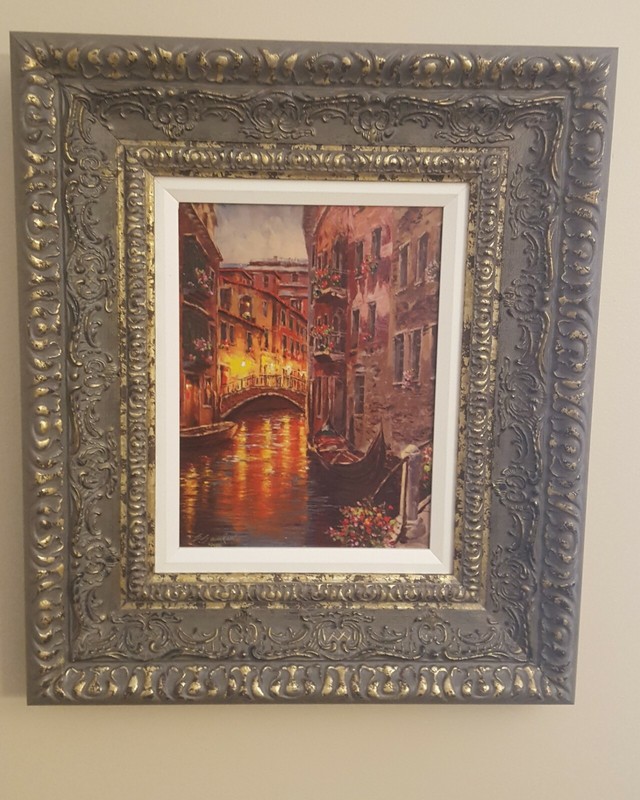 Sam Park Gondola Venice; 2018; Painting is 12 x 9; Framed; Appraised Value $990
