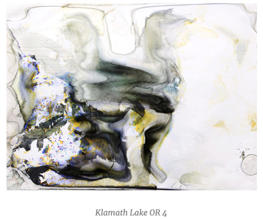 «Klamath Lake OR 4» by Matthew Brandt – Framed Unique Print – 30 x 40 in.