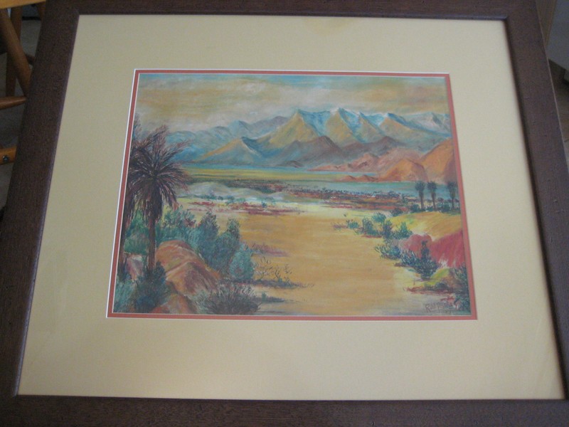 Original Pastel Landscape With Frame Signed By Robert Pharey ’59