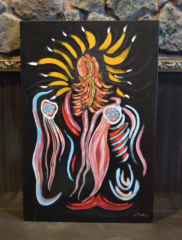 Tom J. Shinas – Native American Dancer – Original Painting – Oil on Canvas