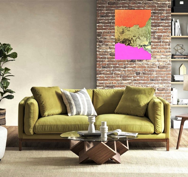 PAINTING, 'LOVE BANNER(2)', ABSTRACT COMPOSITION, CANVAS BOARD, FREE SHIPPING! gallery