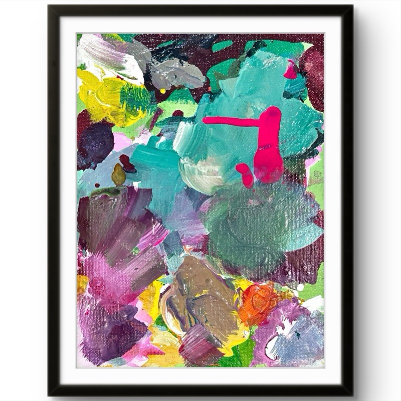 DANVERRS Abstract 20x15cm Canvas Panel Painting Multicolor gallery