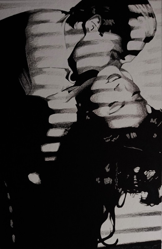Original art – SUNDOWN – 2025 film noir, pulp illustration – NOIR ART