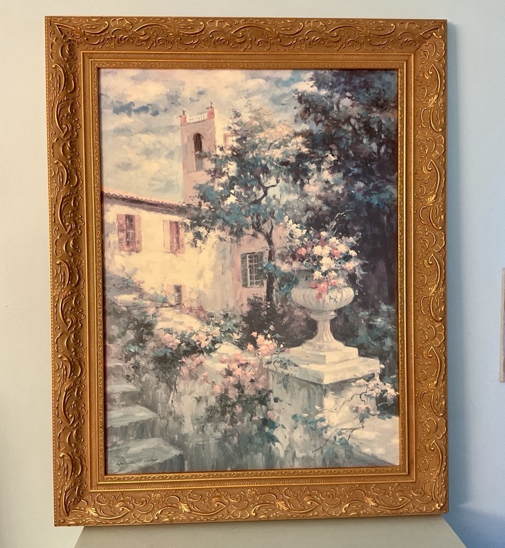 Vera Oxley Original Oil on Canvas in Ornate Gold Frame 39×31”