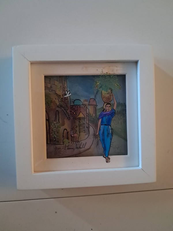 Jean Pierre Weill Small Square 3D Framed Art Painting On Glass Woman In City gallery