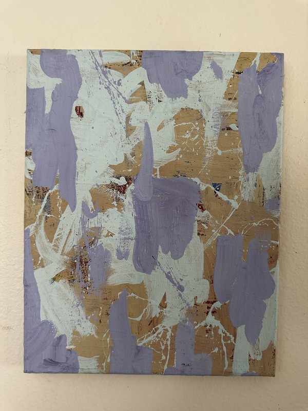 11×14 inch «Johnny Davis Abstract Acrylic on Canvas Painting – Original Artwork»