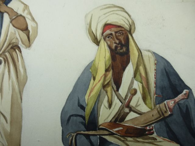 Watercolor "Oriental" circa 1900 / unknown artist Arab Bedouin gallery