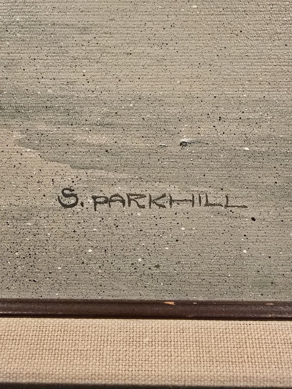 Sue Parkhill Landscape Ocean Original Painting Framed Signed By S. PARKHILL gallery