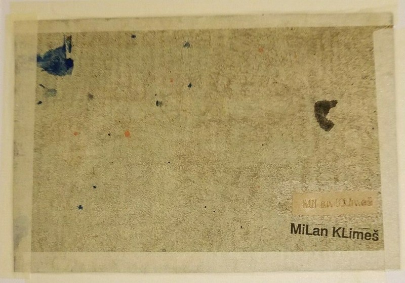 Mid Century Abstract Gouache Painting by Milan Klimes (Czech 1945-2013) gallery