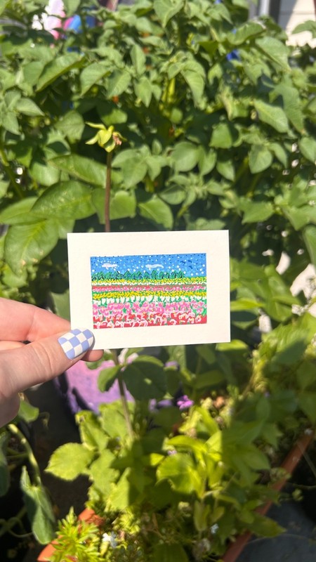 ' Tiny Wildflower Fields ' 4/8 Original ACEO by Roo’s Foster Friends gallery