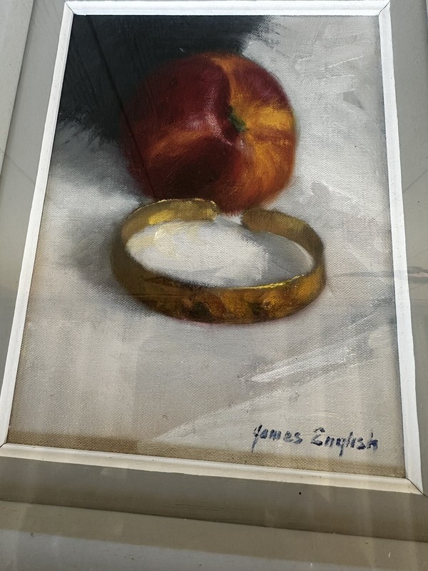 James English Oil Painting Nectarine & Gold One Of Amazing Art Collection «L@@K»