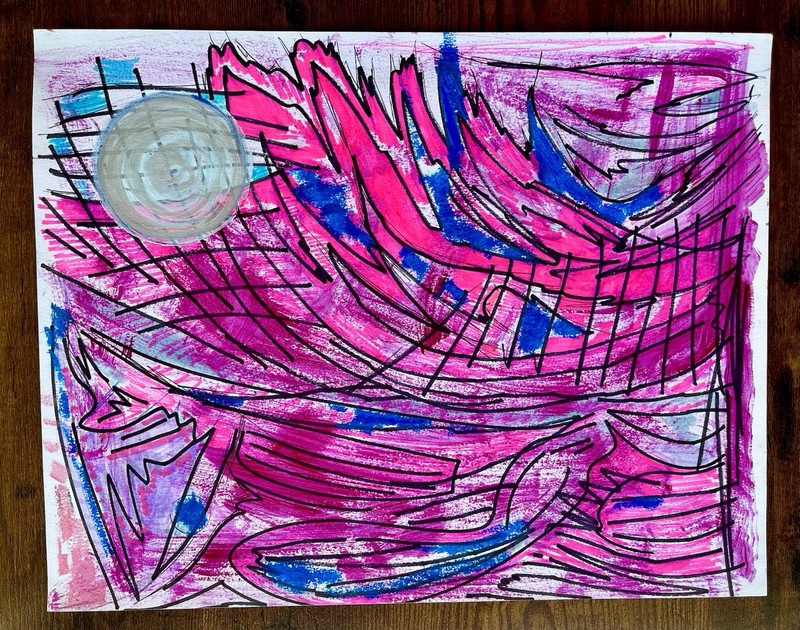 Graffiti Modern Abstract Art Painting Original Expressionist Cartoon Cubism